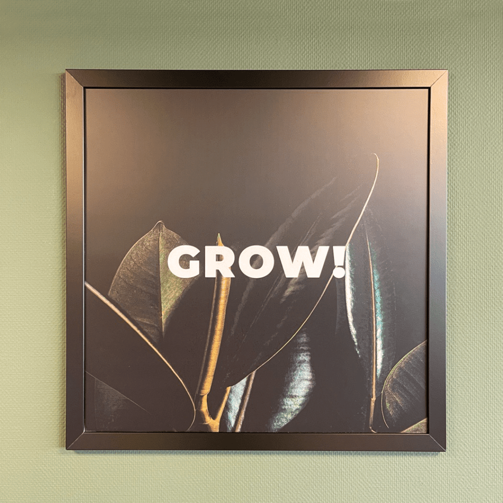 Branding Kantoor Grow! Poster | Rubberplants Digital Agency